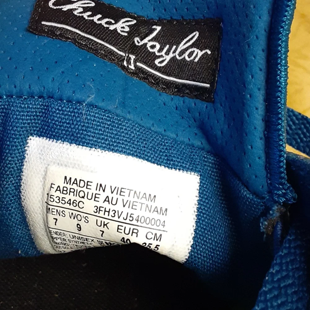 CONVERSE All  Star Ocean Blue With LUNARLON Men's 7.0 Women's 9.0 LIKE NEW - Picture 10 of 16